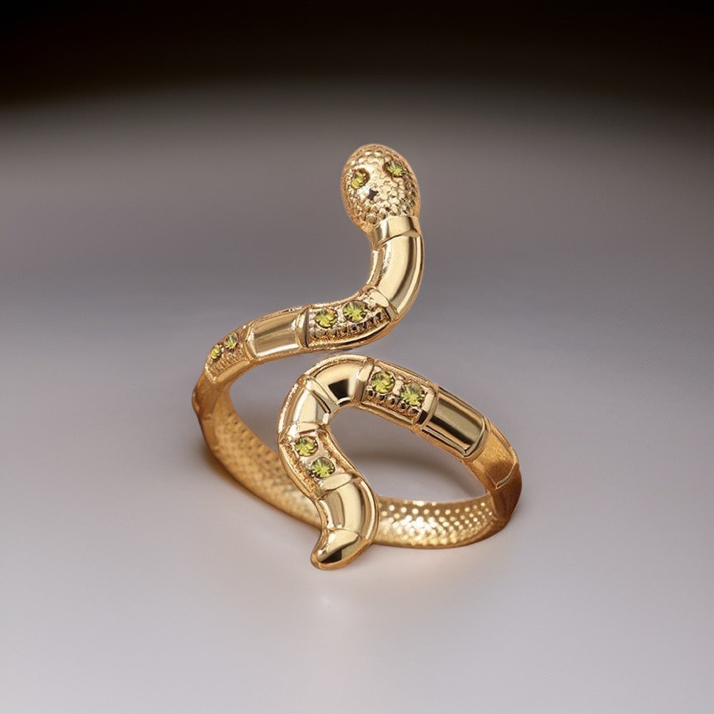 Wendy Crystal Snake Rings / Stainless Steel - Nina Kane Jewellery