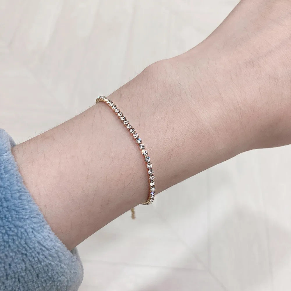 Cassie Gold Tennis Bracelet / Stainless Steel - Nina Kane Jewellery