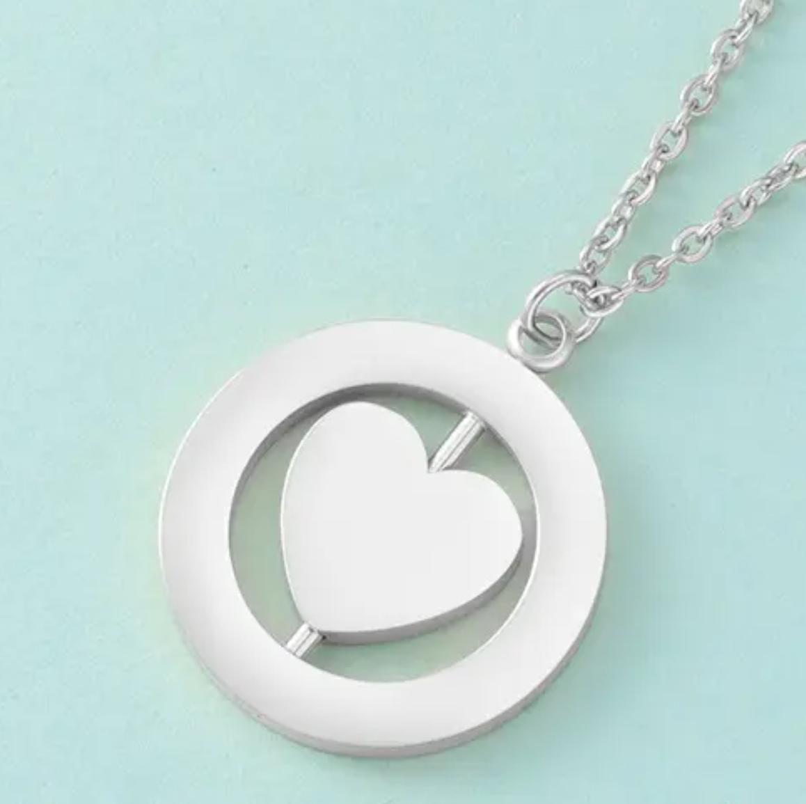 Ellie Rotating Heart Personalised Necklaces / 18K Gold Plated - Nina Kane Jewellery