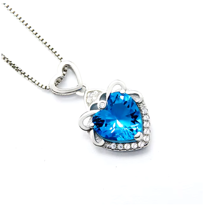 Sisi Blue Gemstone Necklaces / 925 Sterling Silver - Nina Kane Jewellery