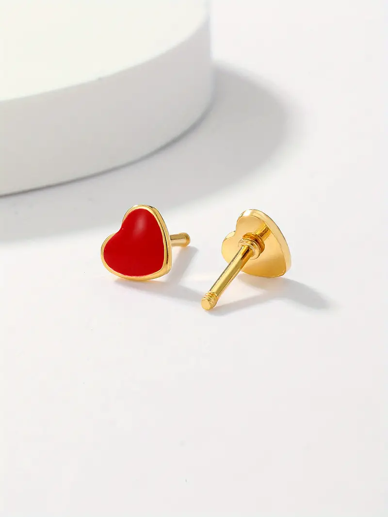 Vegas Heart Shaped Studs / Stainless Steel