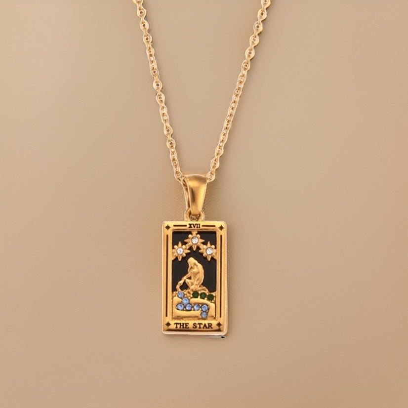 Evangeline Tarot Card Pendants / Stainless Steel - Nina Kane Jewellery