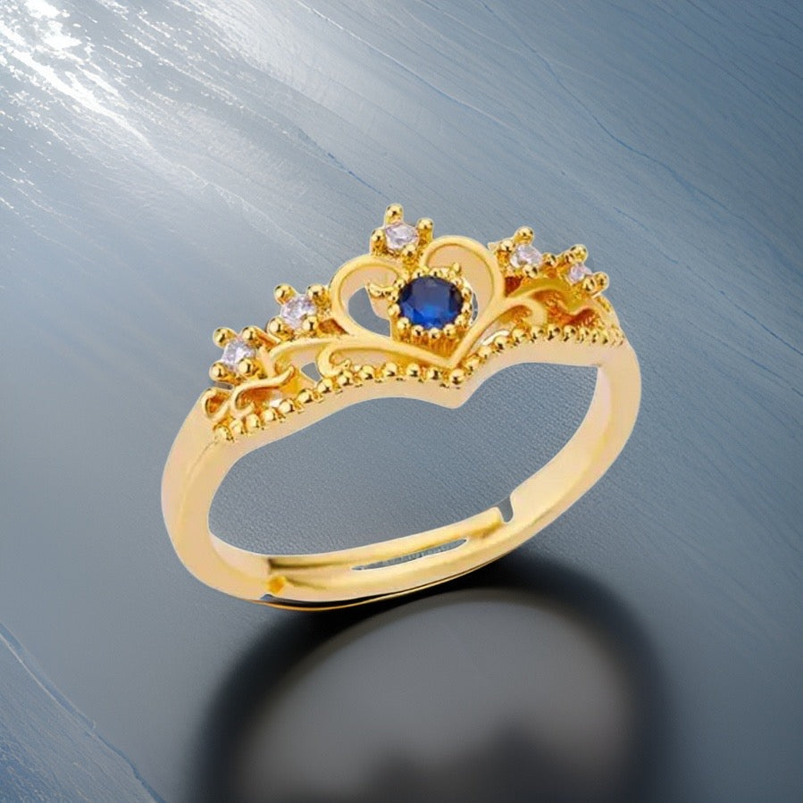 Rococo Tiara Crown Ring / Stainless Steel - Nina Kane Jewellery