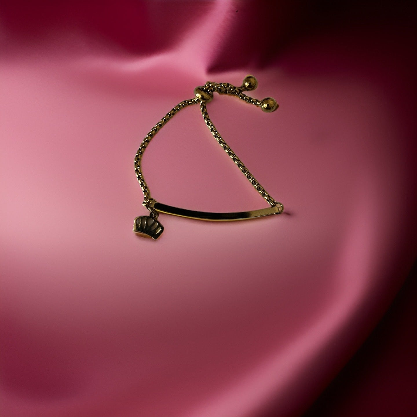 PETITE "Love You Mum" Crown Silder Bracelets / 18K Gold Plated - Nina Kane Jewellery