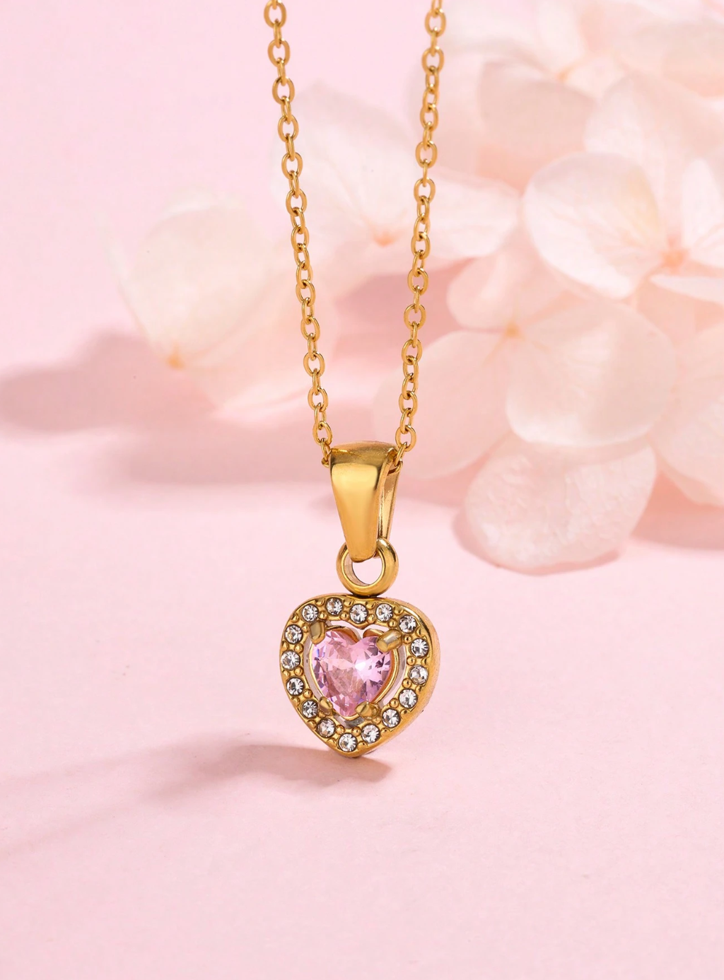 Marietta Heart Necklaces / 18K Gold Plated - Nina Kane Jewellery