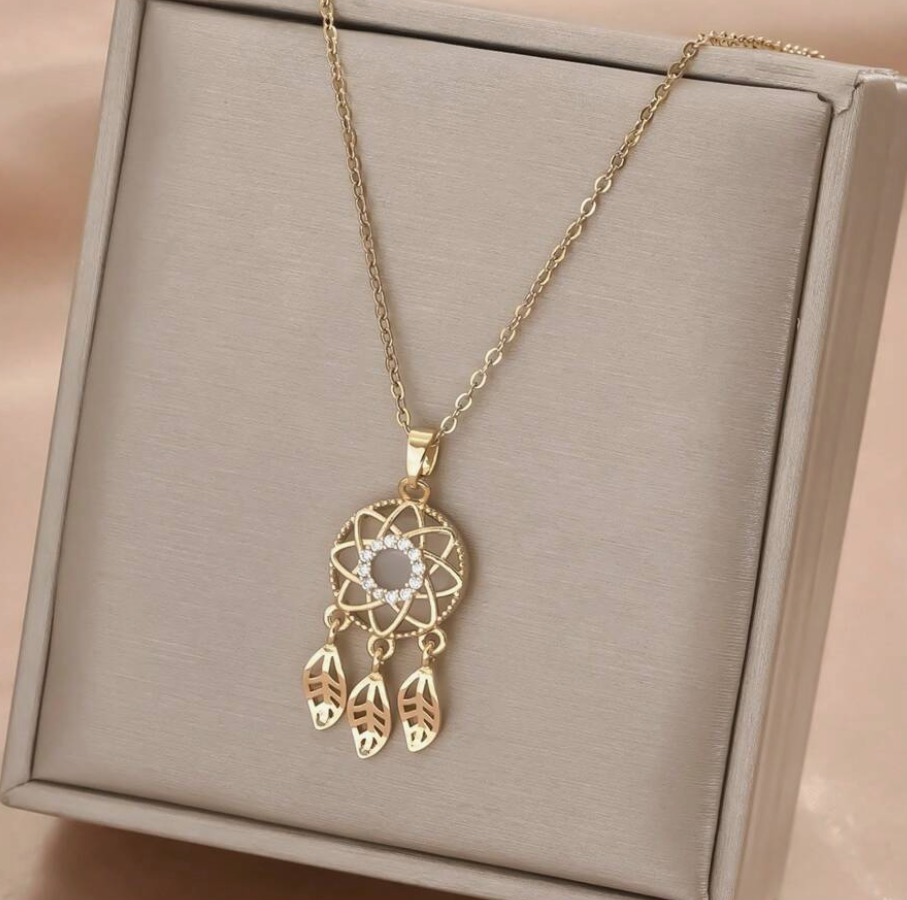 The Dreamcatcher Necklace / 18K Gold Plated - Nina Kane Jewellery