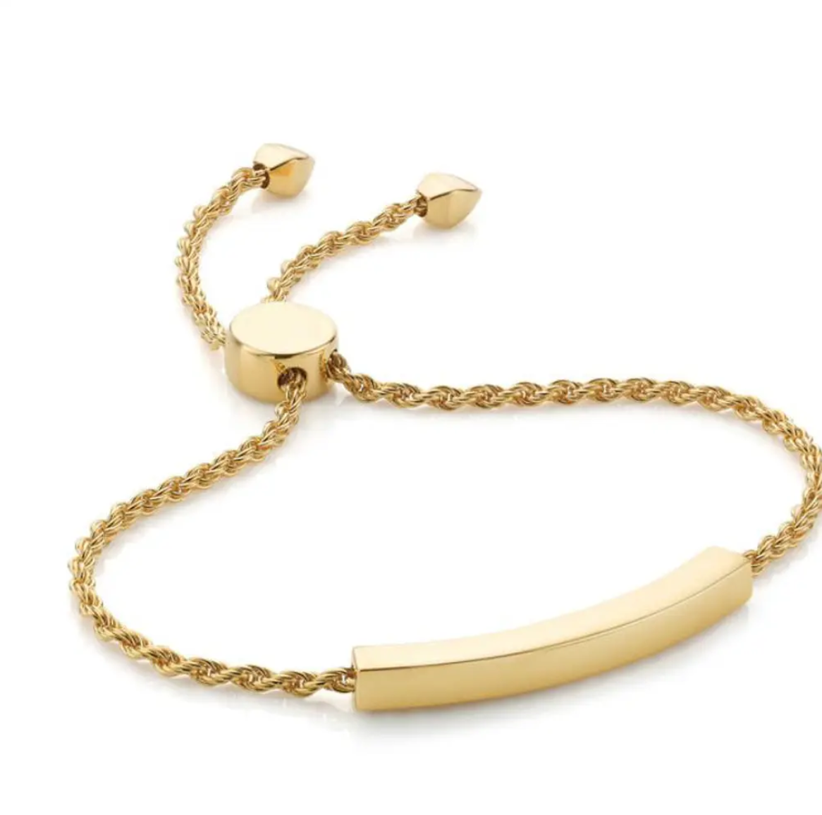 Teri Personalised Slider Bracelets / 18K Gold Plated - Nina Kane Jewellery