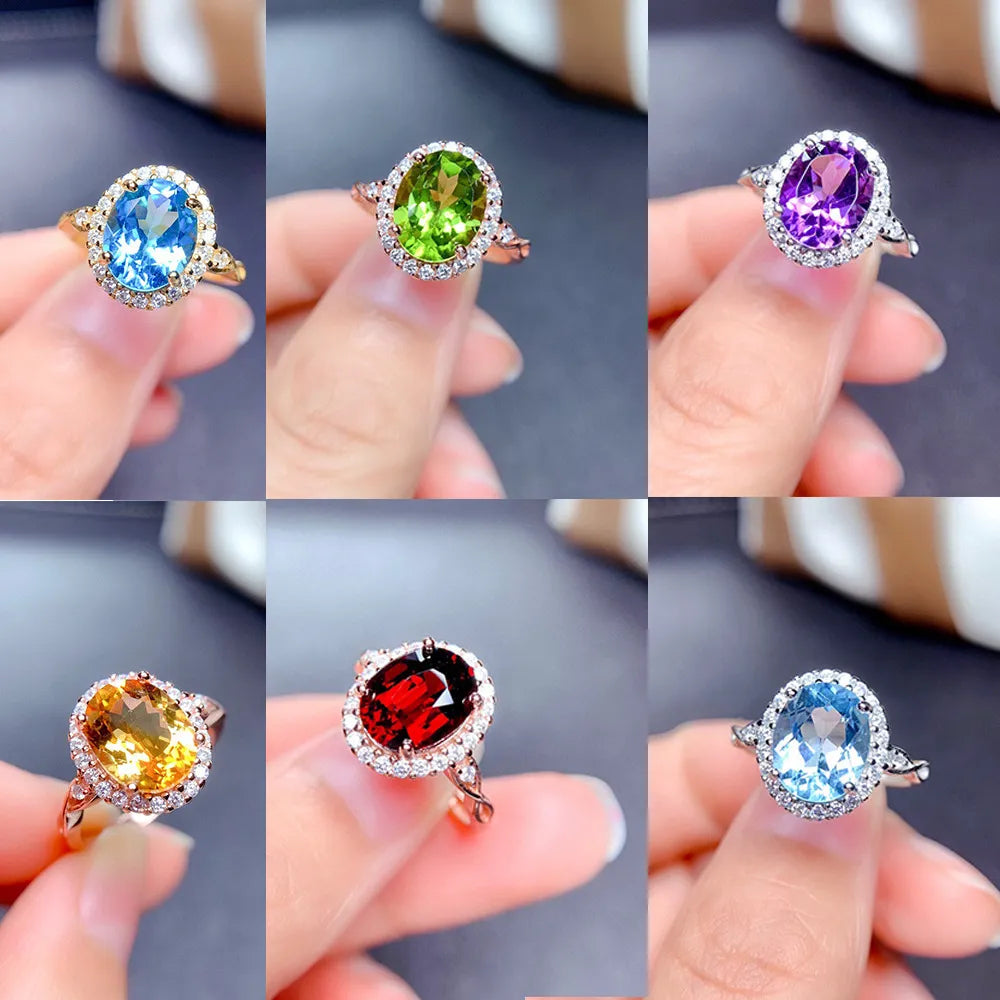 Mandy Rose Gold Zircon Rings / 925 Sterling Silver - Nina Kane Jewellery