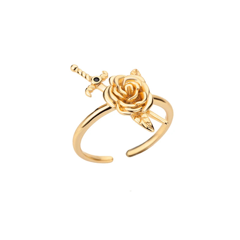 Kimmy Tudor Rose Rings / Stainless Steel - Nina Kane Jewellery