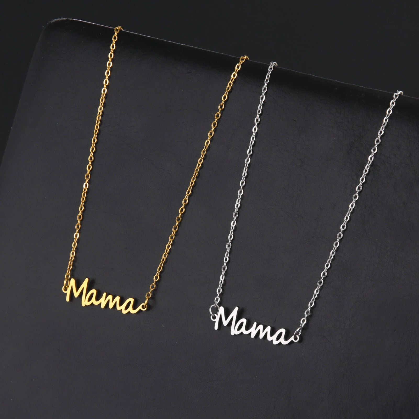 MAMA Written Necklaces / Stainless steel - Nina Kane Jewellery