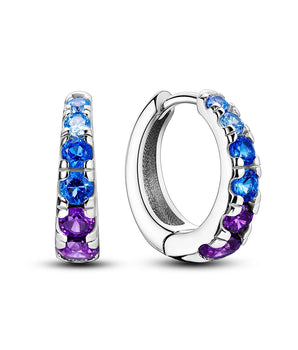 Veronica Colour Gradient Hoops /925 Sterling Silver