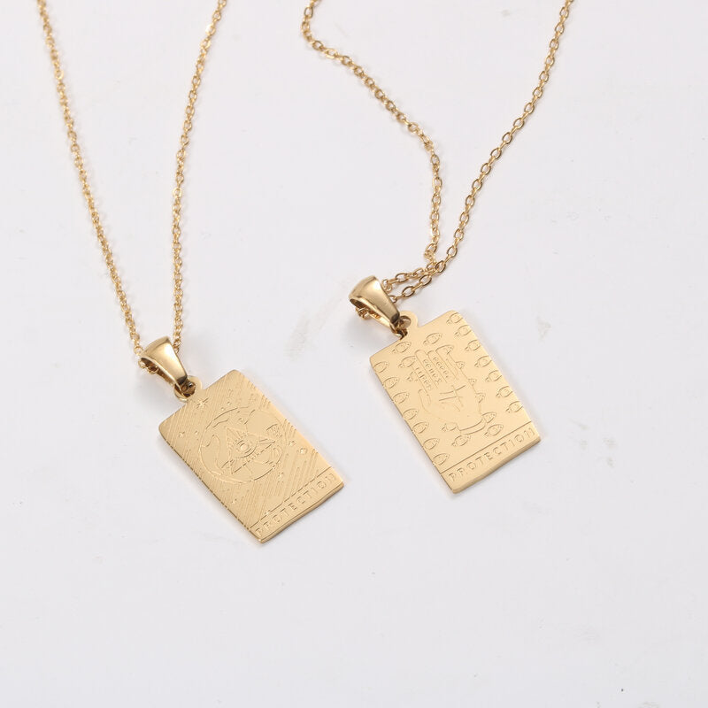 Protection Double Sided Pendant / Stainless Steel