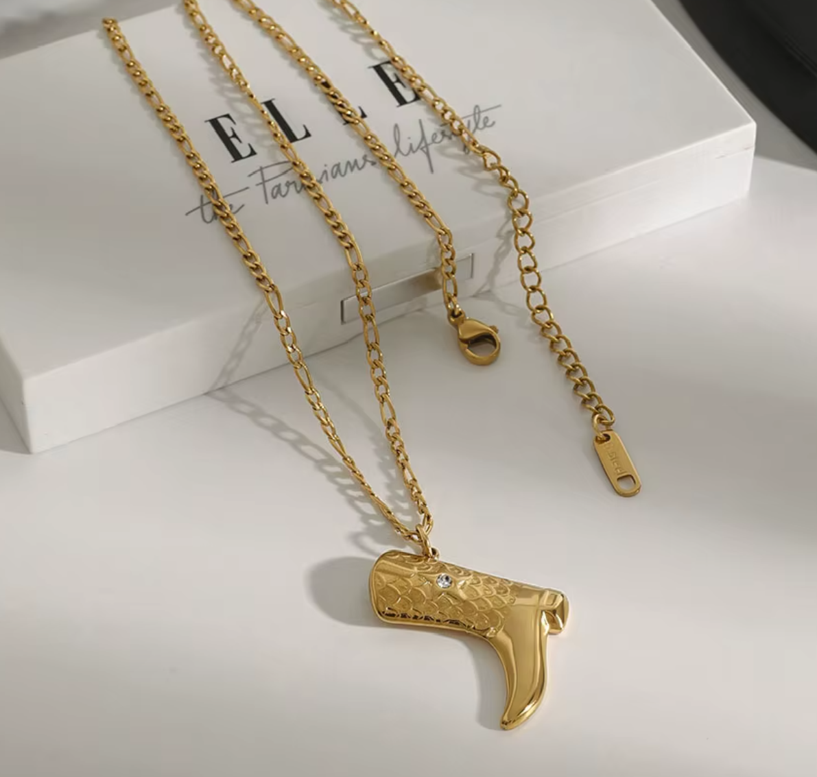 The Cowboy Boot Chain / 18K Gold Plated - Nina Kane Jewellery