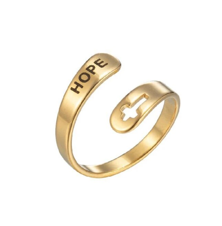 Jane "HOPE" Rings / Stainless Steel - Nina Kane Jewellery