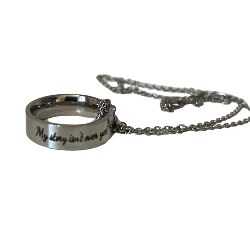 Leanne "My Story" Ring Necklace / Stainless Steel - Nina Kane Jewellery