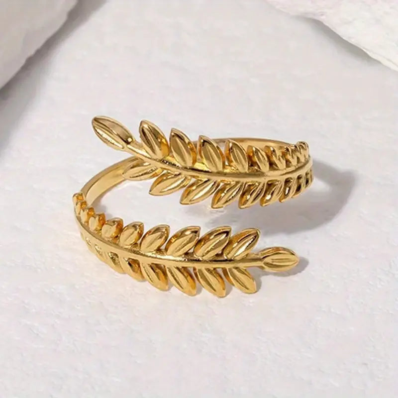 Abigail Olive Branch Rings / Stainless Steel