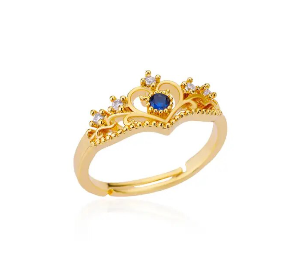 Rococo Tiara Crown Ring / Stainless Steel - Nina Kane Jewellery