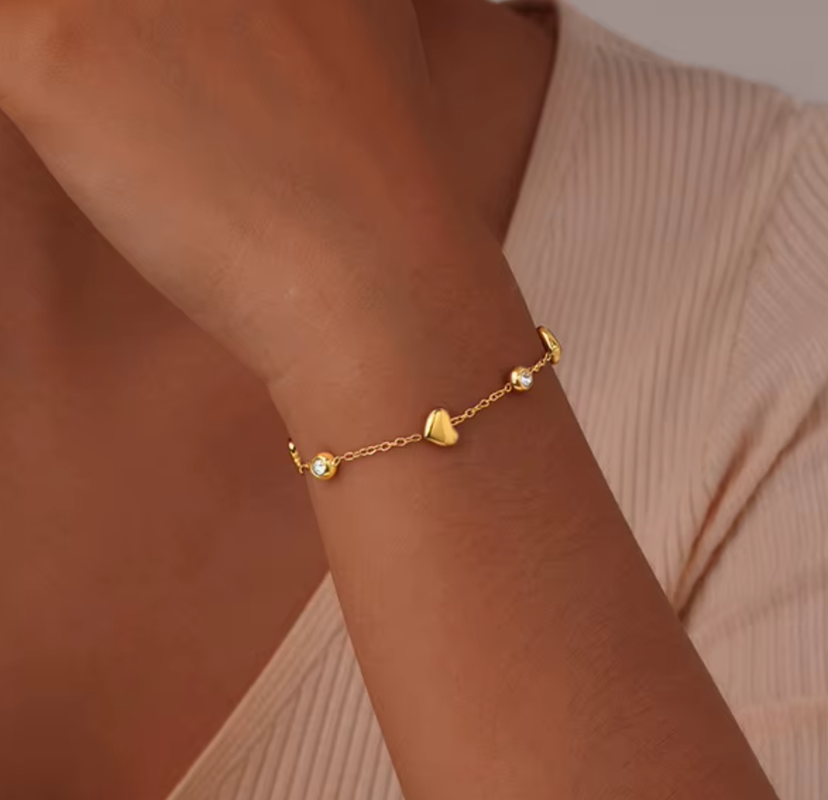 Golden Crush Bracelet / 18K Gold Plated - Nina Kane Jewellery