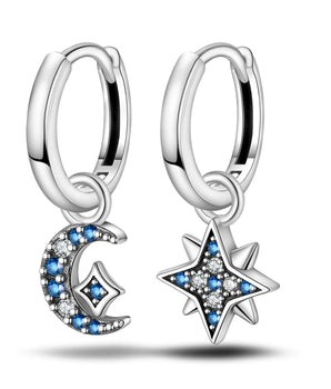 The Sun & Moon Earrings / 925 Sterling Silver - Nina Kane Jewellery