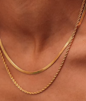 Emma Double Layered Necklace – 18K Gold Plated - Nina Kane Jewellery