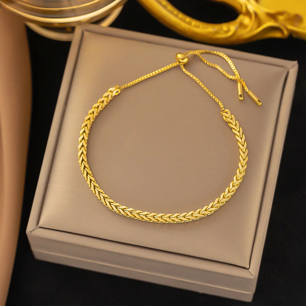 Delicate Cuban Link Bracelet / Stainless Steel - Nina Kane Jewellery