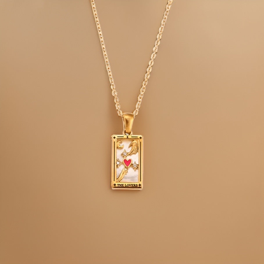 Evangeline Tarot Card Pendants / Stainless Steel - Nina Kane Jewellery