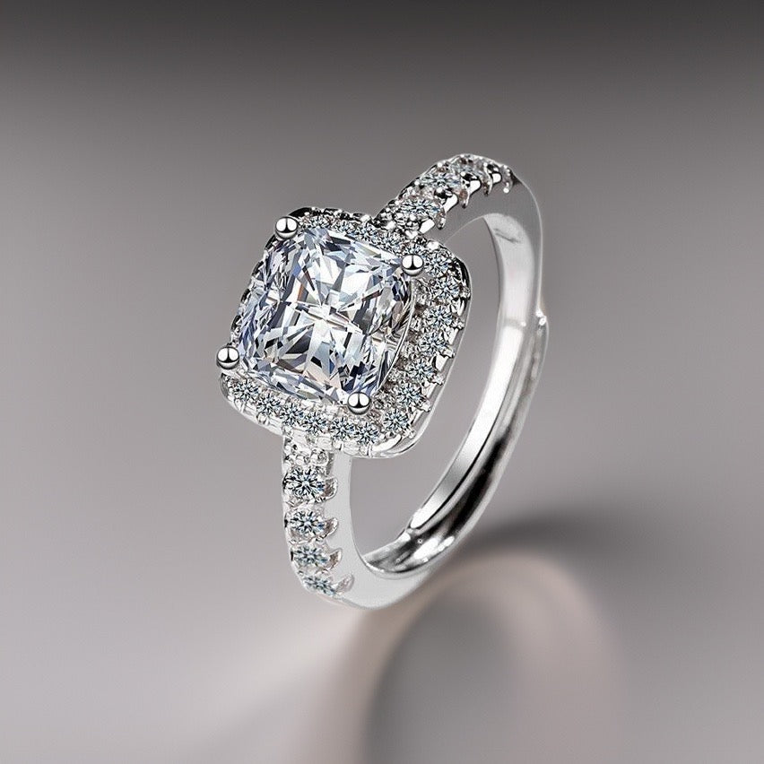 Stella Princess Cut Rings / 925 Sterling Silver - Nina Kane Jewellery