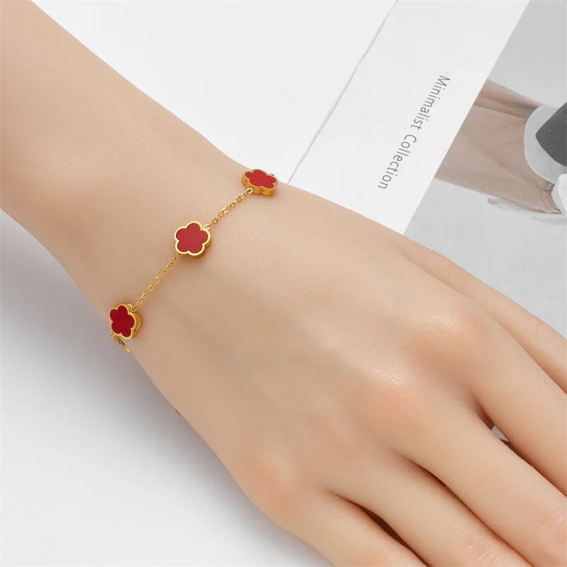 Esmeralda Clover Bracelets / Stainless Steel - Nina Kane Jewellery