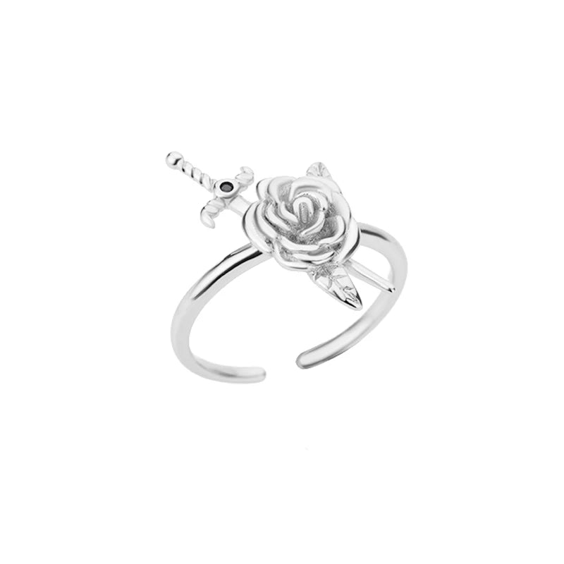 Kimmy Tudor Rose Rings / Stainless Steel - Nina Kane Jewellery