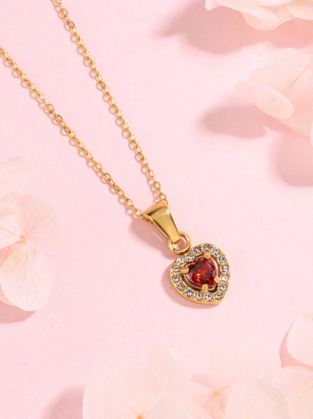 Marietta Heart Necklaces / 18K Gold Plated - Nina Kane Jewellery