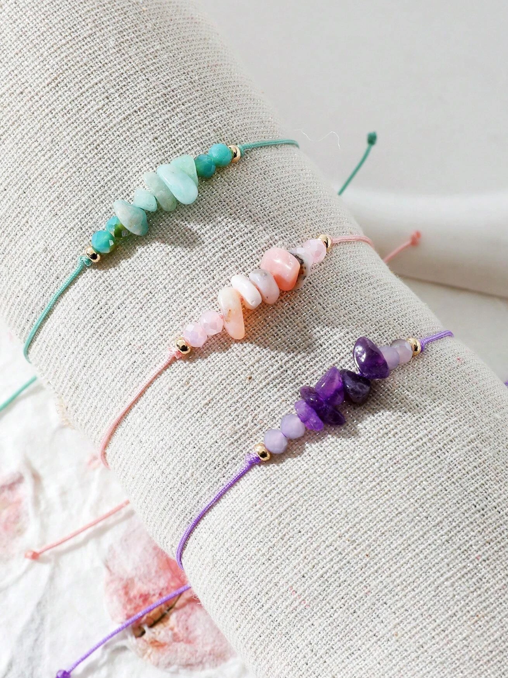 3 Piece Crystal Wish Bracelets / Crystal - Nina Kane Jewellery