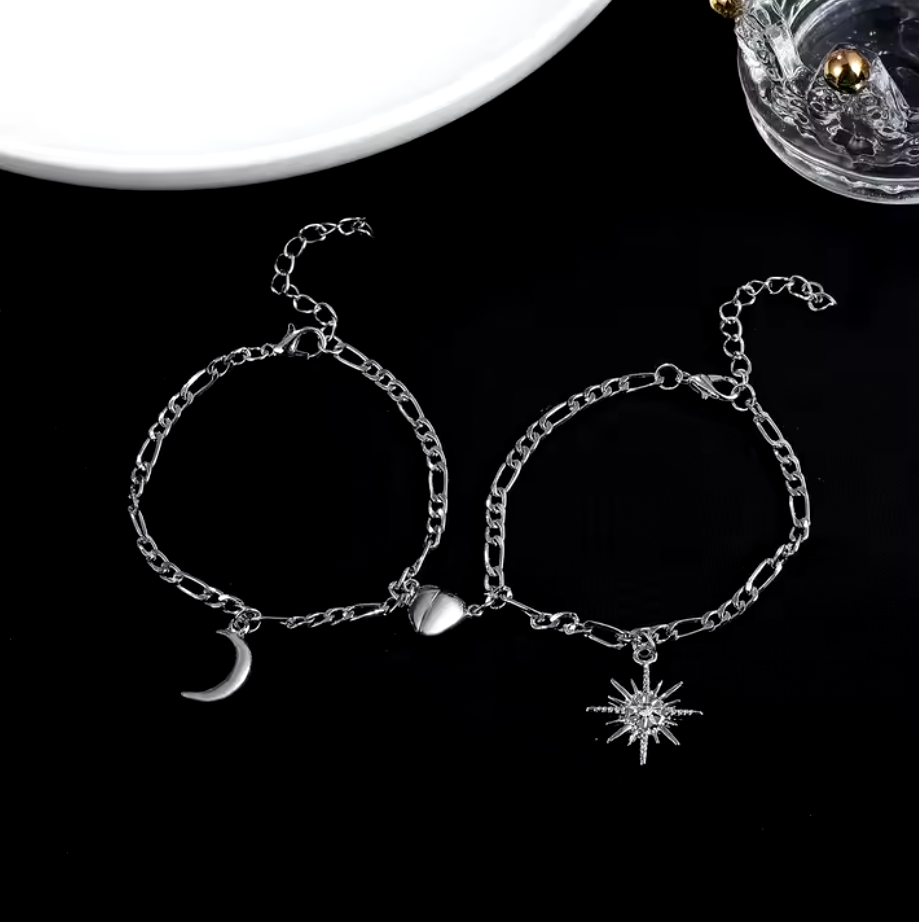 Sun & Moon Friendship Bracelets / 14K Gold Plated - Nina Kane Jewellery