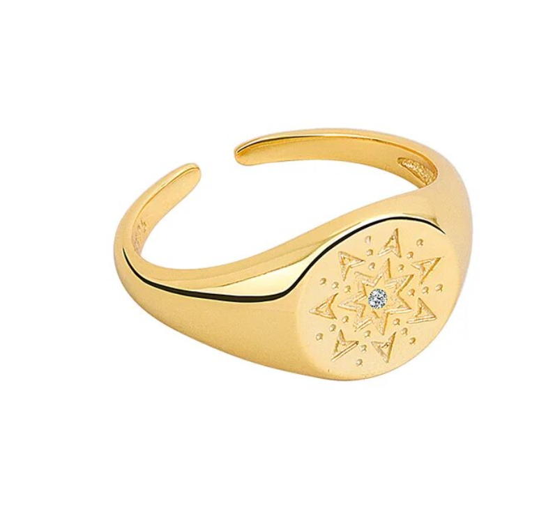 Flare Sunburst Rings / 925 Sterling Silver - Nina Kane Jewellery