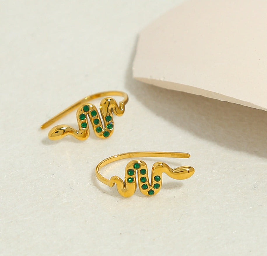 Juno Serpent Earrings / 18K Gold Plated