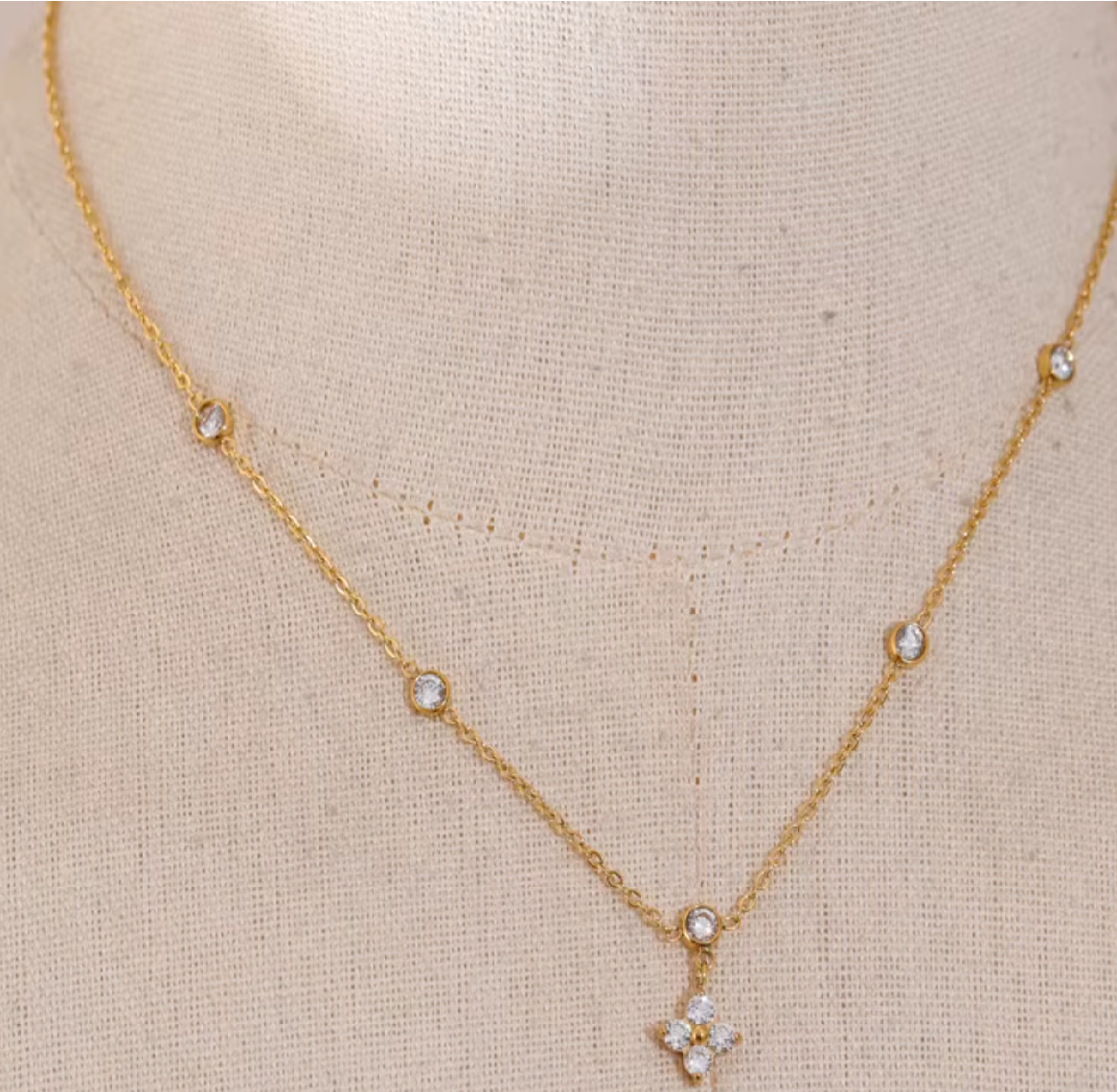 Gaia Clover Necklaces / 18K Gold Plated - Nina Kane Jewellery