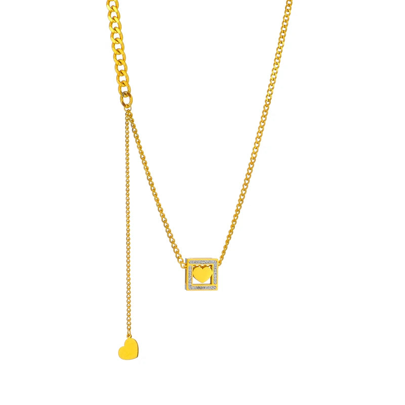 Gabriella Box Pendants / Stainless Steel - Nina Kane Jewellery