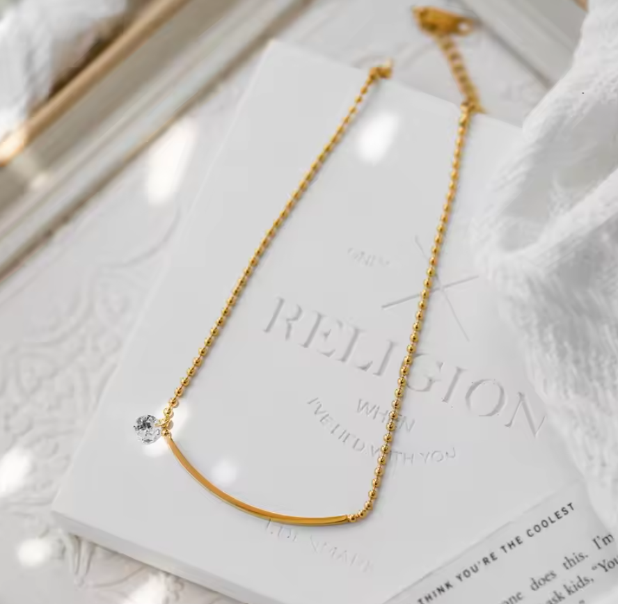 Danni Summer Beaded Anklet / 18k Gold Plated - Nina Kane Jewellery