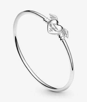 Winged Heart Charm Bracelet / 925 Sterling Silver - Nina Kane Jewellery