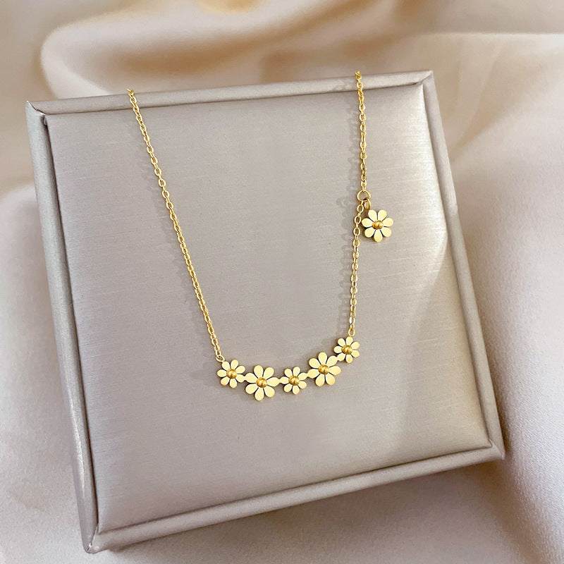 Montana Daisy Chain Necklaces / Stainless Steel - Nina Kane Jewellery