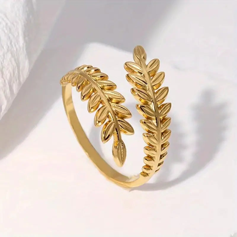 Abigail Olive Branch Rings / Stainless Steel