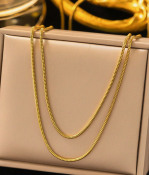 Chloe Extra Long Rope Chain / 18K Gold Plated - Nina Kane Jewellery