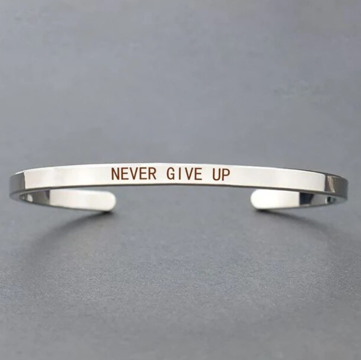Ashley Engraved Bangles / Stainless Steel - Nina Kane Jewellery