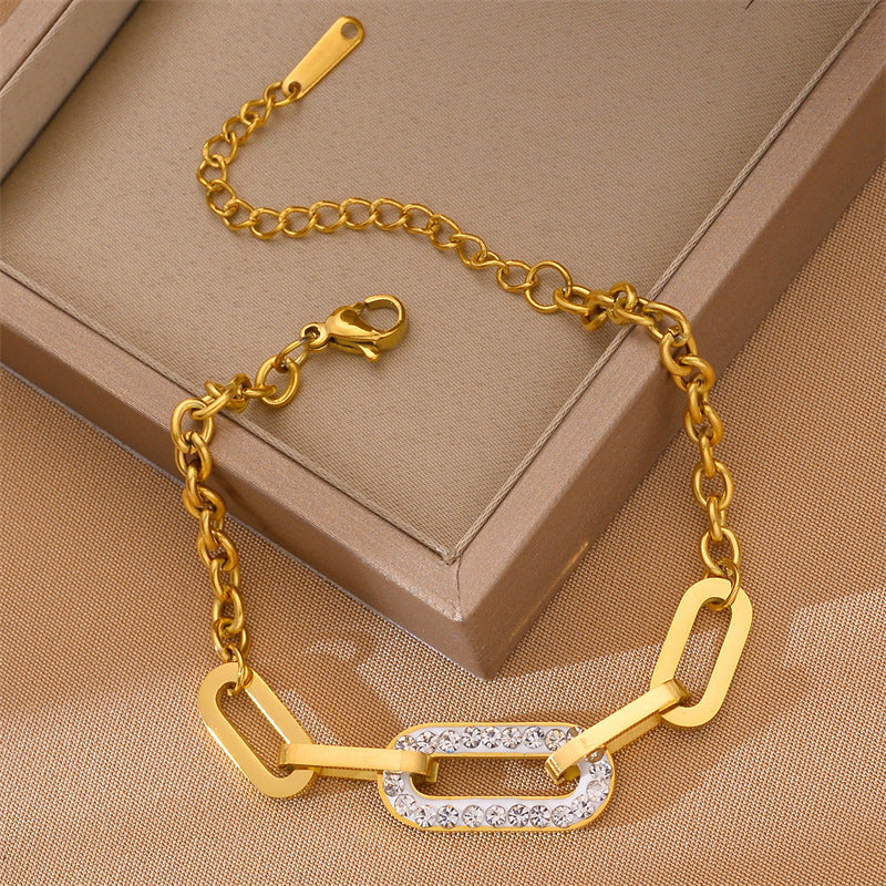 Electra Paperclip Chain Bracelet / Stainless Steel