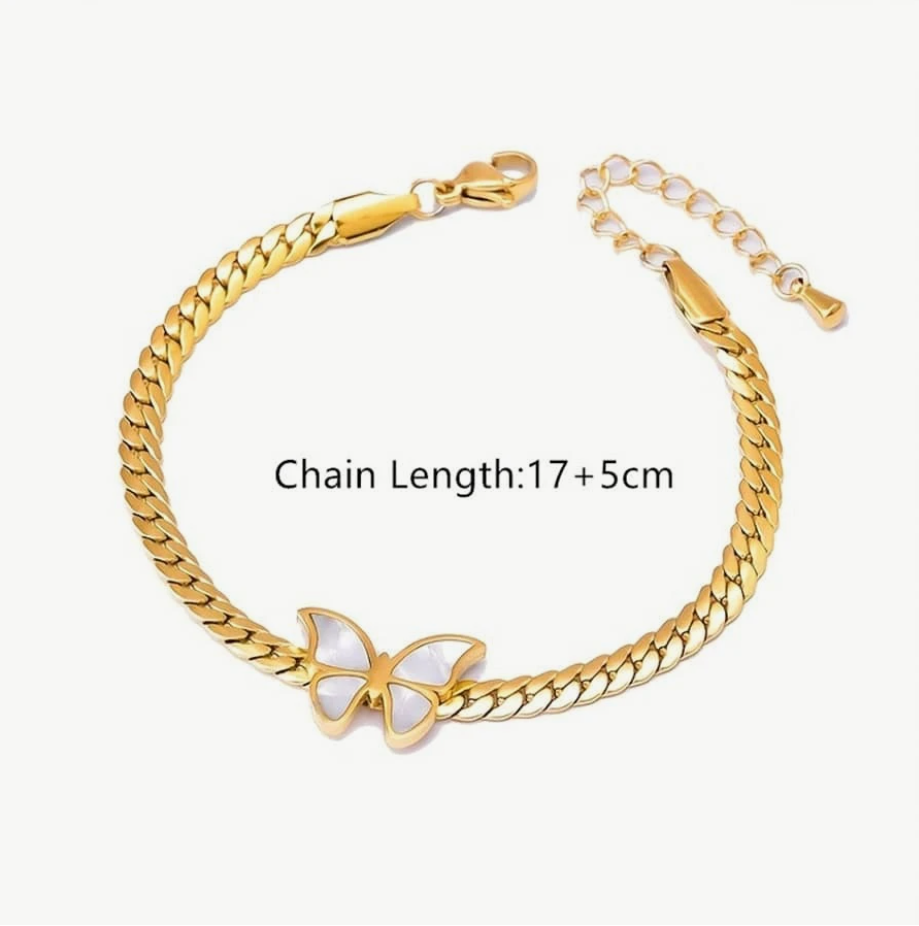 Bobbie Butterfly Braceletv / 18K Gold Plated - Nina Kane Jewellery