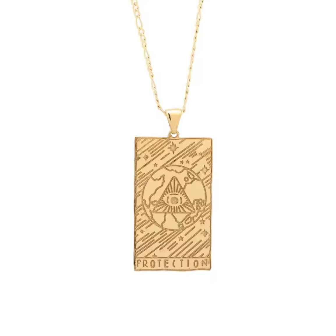 Protection Double Sided Pendant / Stainless Steel - Nina Kane Jewellery