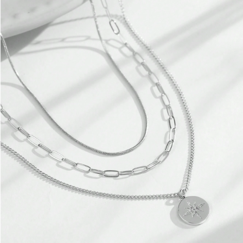 The Giselle Layered Necklace / 18K Gold Plated - Nina Kane Jewellery
