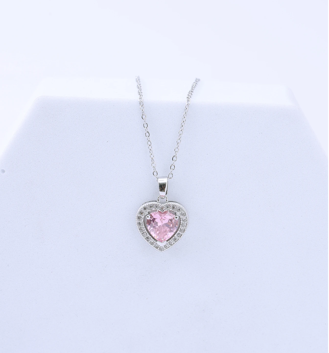 Nevada Silver Heart Necklace / Stainless Steel - Nina Kane Jewellery