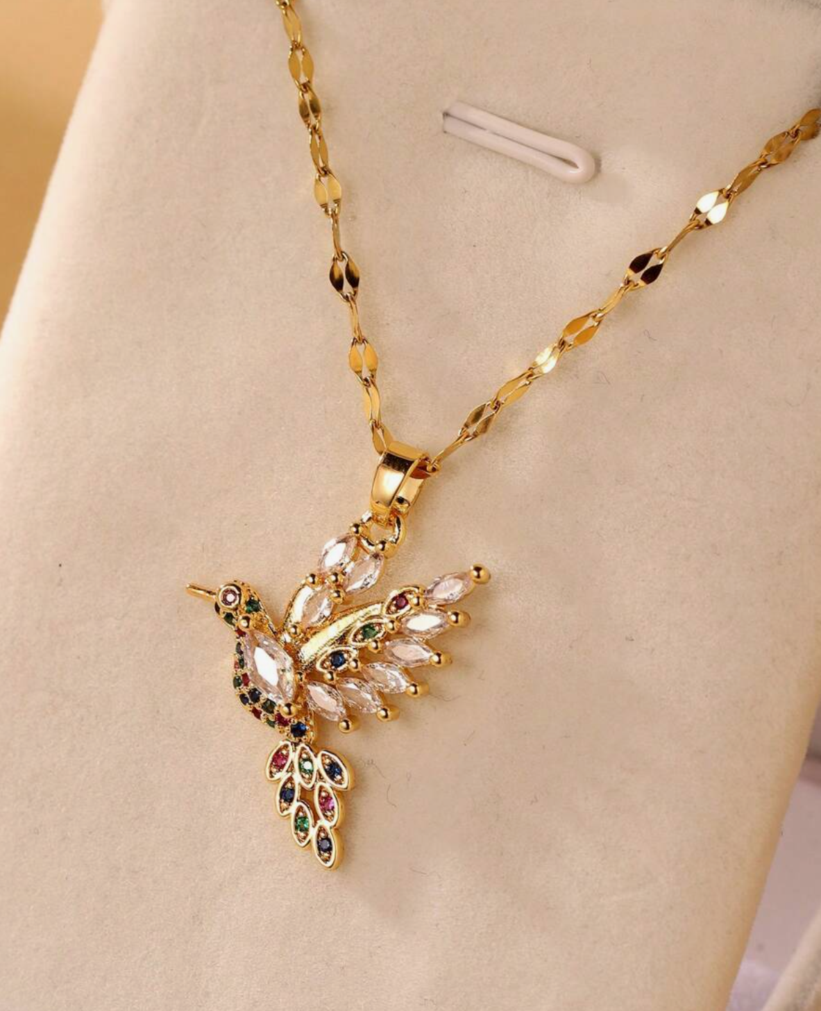 The Crystal Sparrow Neclace / 18K Gold Plated - Nina Kane Jewellery