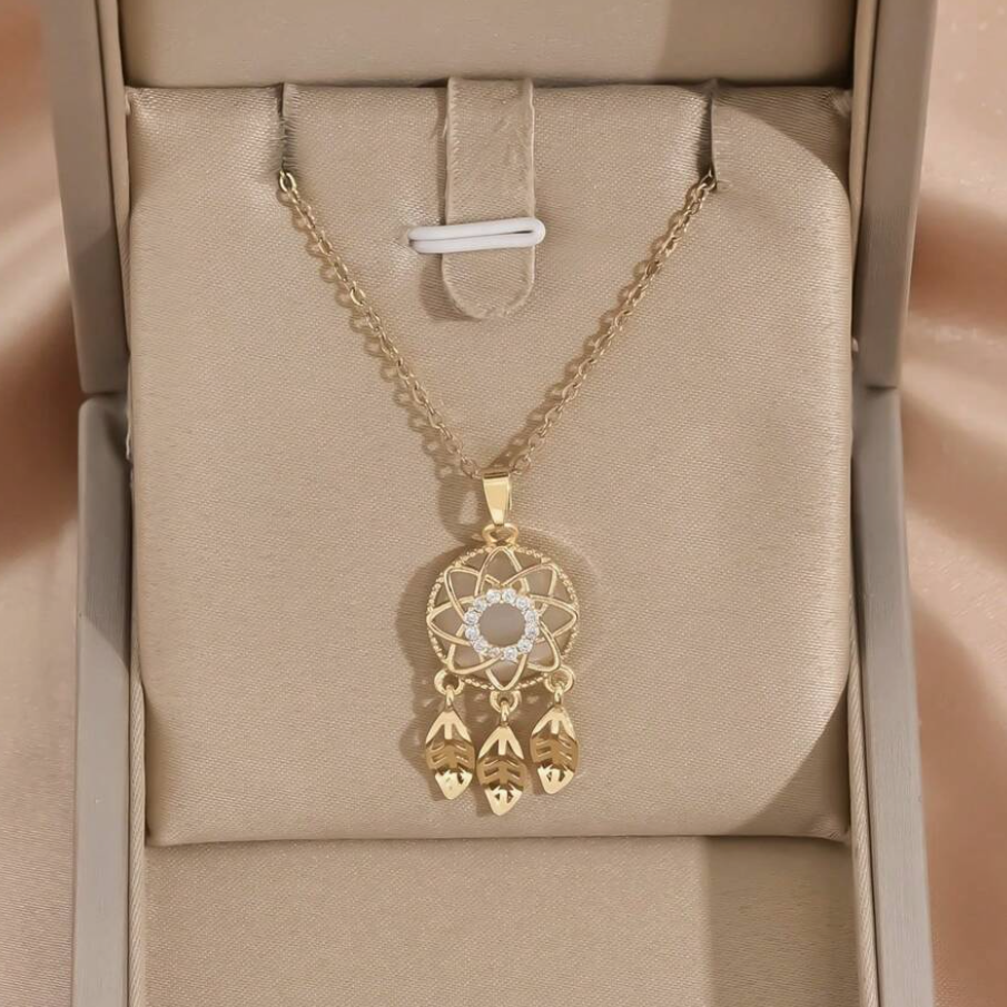 The Dreamcatcher Necklace / 18K Gold Plated - Nina Kane Jewellery