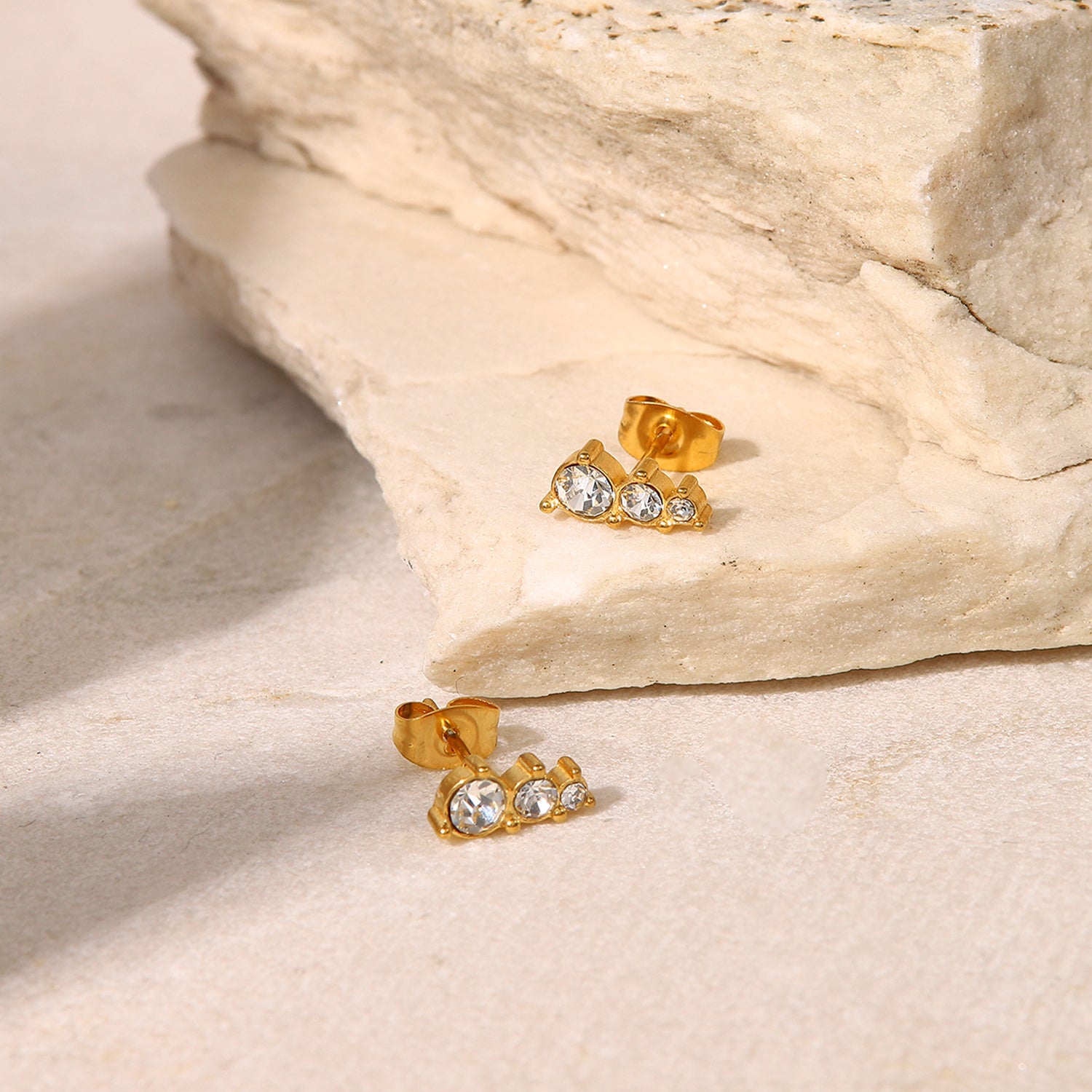 Honey Chic Micro Diamond Earrings / 18K Gold Plated